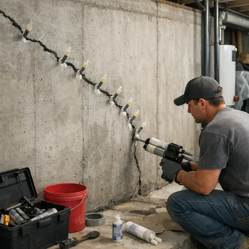 Basement Wall Crack Repair Grapevine
