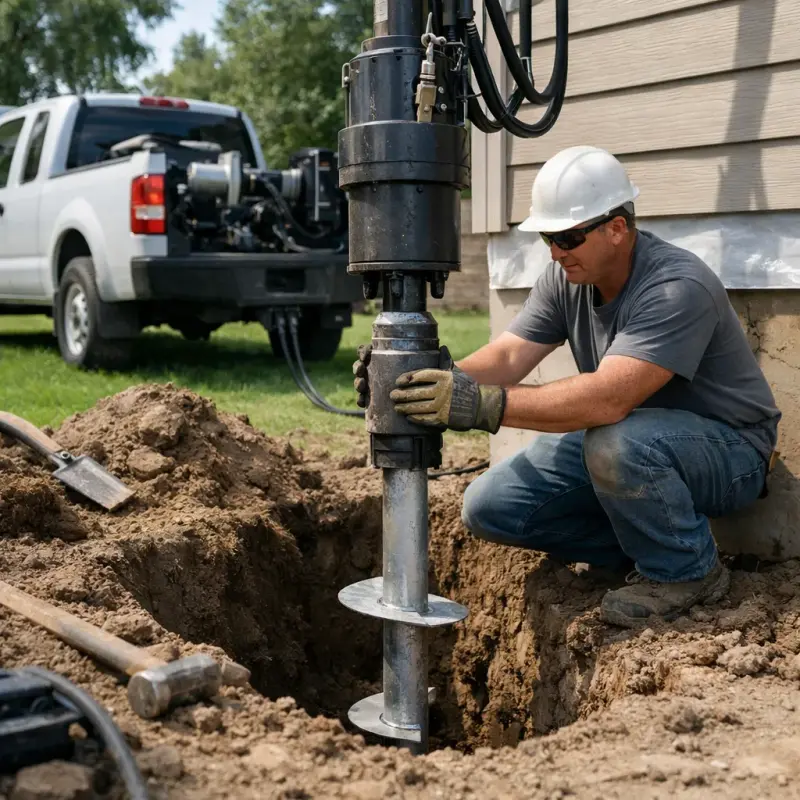 Helical Pier Installation Grapevine
